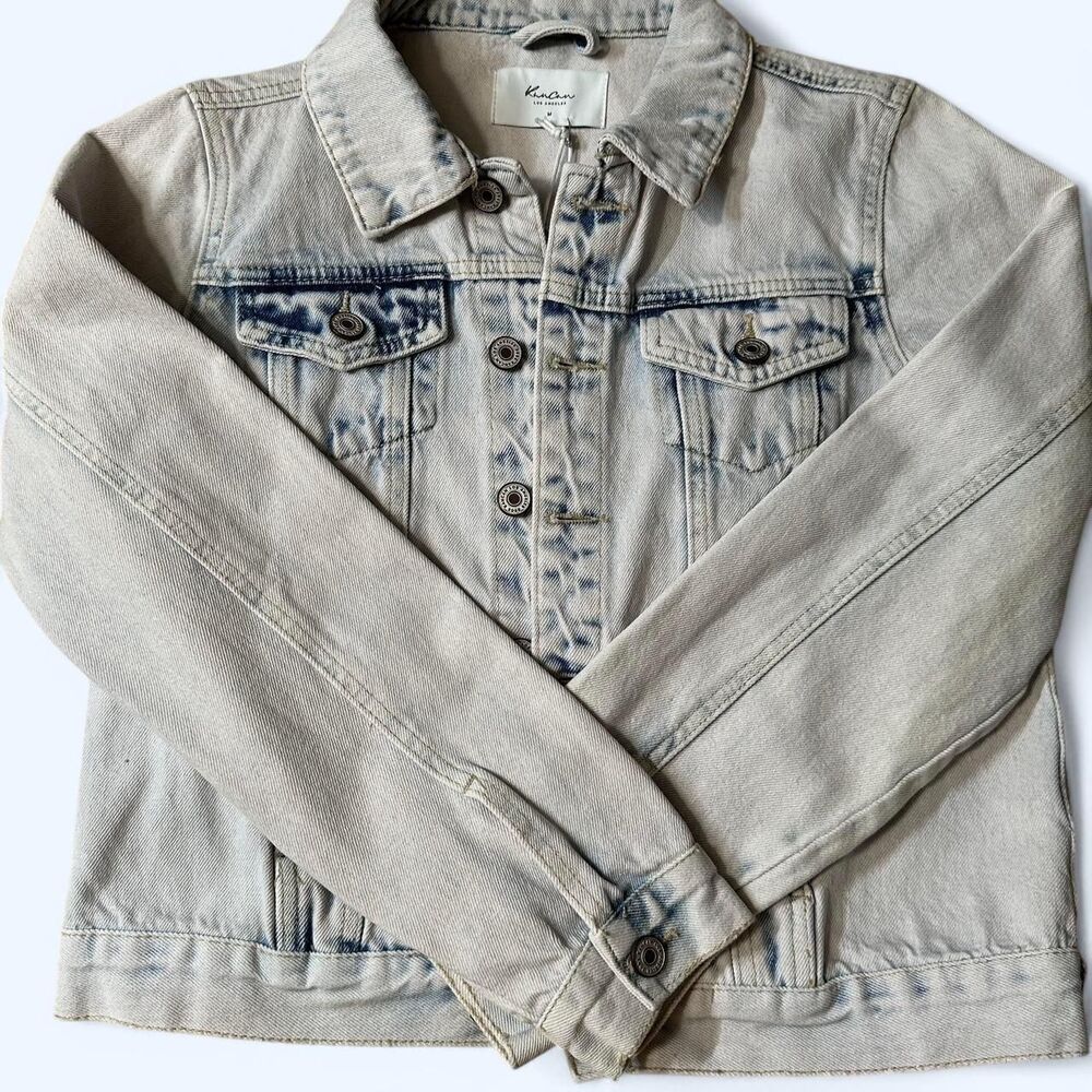 KanCan Acid Wash Light Denim Jacket Size M New Streetwear Y2K